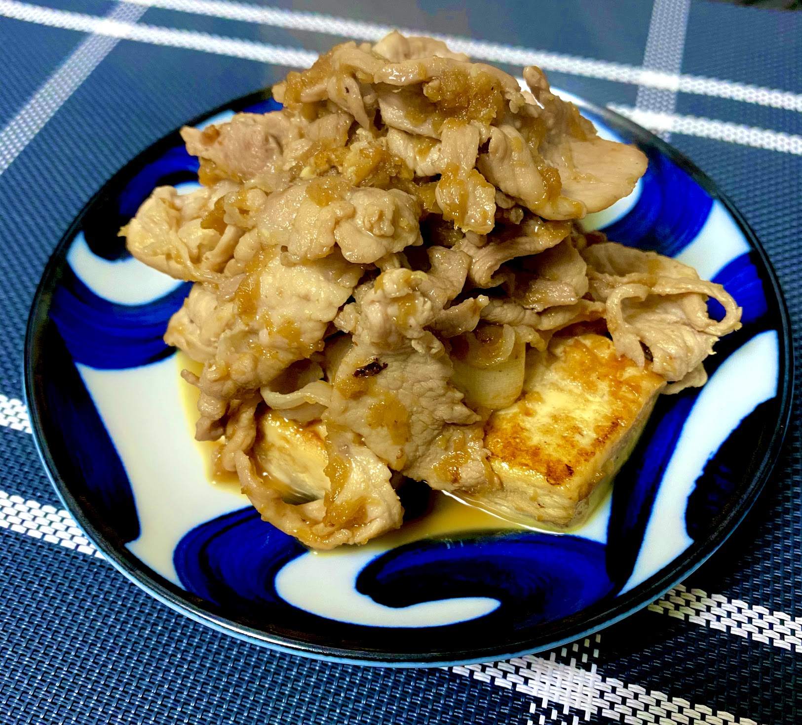 豆腐と豚の生姜焼き